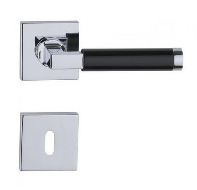 borneo-krom-fekete-negyzetrozettas-kilincs