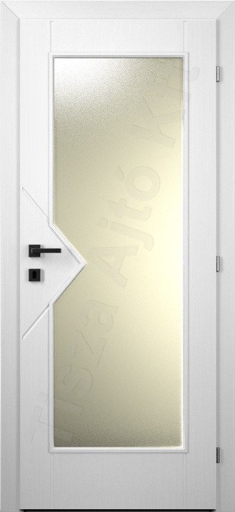 fehér üveges beltéri ajtó 090u