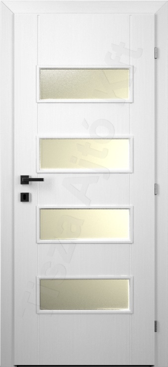 fehér üveges beltéri ajtó 099u