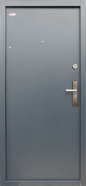 HiSec lépcsőházi bejárati ajtó - modern minta nélküli - Antracit