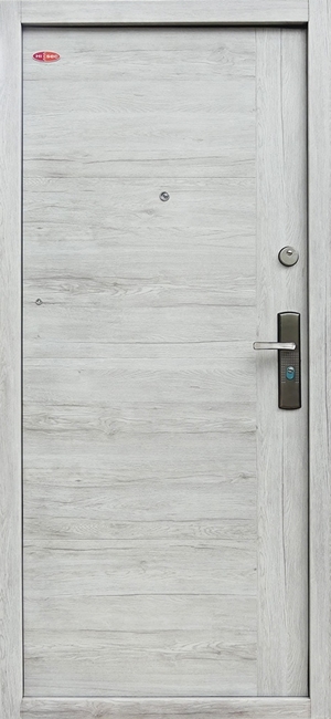 HiSec lépcsőházi bejárati ajtó - modern mintás - Havastölgy